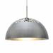 Besa Lighting Gordy 1 - Light Single Dome Pendant, Metal in Gray | 120 H x 13 W x 13 D in | Wayfair 1JT-GORDY-LED-SN