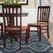Alcott Hill® Bramblecrest Solid Wood Slat Back Side Chair Wood in Brown | 38 H x 19 W x 23 D in | Wayfair ALCT3437 26236010
