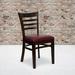 Andover Mills™ Lyman Ladder Back Side Chair Faux Leather/Upholstered in Red/Brown | 33.75 H x 17.5 W x 20 D in | Wayfair ANDV1000 41506001