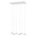 Aspen Creative Corporation 6-Light Cluster Cone Pendant, Crystal in White | 76.5 H x 24.5 W x 10.25 D in | Wayfair 61064-2