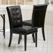 Red Barrel Studio® Mayme Tufted Side Chair Faux Leather/Upholstered in Black | 39 H x 25 W x 19 D in | Wayfair ANDO2132 26743791