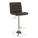 Brayden Studio® Groner Adjustable Height Bar Stool Wood/Upholstered/Leather in Black | 20.25 W x 16 D in | Wayfair BRYS8487 34767273