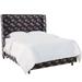 Brayden Studio® Terwilliger Low Profile Standard Bed Upholstered/Cotton in Black/Pink | 54 H x 41 W x 78 D in | Wayfair BRAY3710 38312527
