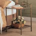 Astoria Grand Amandari Nightstand in Brush Gold Glass/Metal in Yellow | 32 H x 20 W x 20 D in | Wayfair CHLH2231 26055205