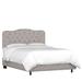 Brayden Studio® Merlo Tufted Low Profile Standard Bed Upholstered/Cotton in Black/Brown/White | 51 H x 41 W x 78 D in | Wayfair BYST2664 40427057