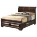 Glory Furniture 1015 Storage Sleigh Bed Wood in Brown | 54 H x 79 W x 92 D in | Wayfair G8875A-QB