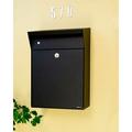 Qualarc Allux Locking Wall Mounted Mailbox Steel in Black/Gray | 20.5 H x 13.5 W x 9.5 D in | Wayfair ALX-BWP