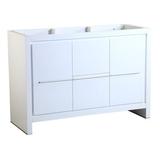 Kayben Ivy Bronx 48" Free-Standing Single Sink Bathroom Vanity Base Only Wood/Solid Wood in White | 32.88 H x 48 W x 18 D in | Wayfair