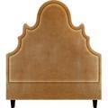 My Chic Nest Amalie Panel Headboard Faux Leather/Upholstered in Brown | 75 H x 77 W x 5 D in | Wayfair 574-7475-CK