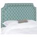 House of Hampton® Alon Full Panel Headboard Upholstered/Linen in Blue | 54.5 H x 55.5 W x 3.7 D in | Wayfair DRBC7844 33476265