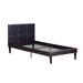 Ebern Designs Menendez Platform Bed Upholstered/Faux leather in Black | 36 H x 45 W x 80 D in | Wayfair F9E600E4BEC247B0AC7EFF923DD03771