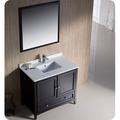 Kasidy Ivy Bronx 36" Free Standing Single Sink Bathroom Vanity Set w/ Mirror (Faucet Not Included) Wood/Plastic in Brown | Wayfair