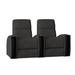 Red Barrel Studio® Chrysander Home Theater Row Seating (Row of 2) Microfiber/Microsuede in Black | 43.5 H x 70.5 W x 38.5 D in | Wayfair