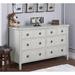 Evolur Julienne 6 Drawers Double Dresser Wood in Gray | 33 H x 54 W x 20.3 D in | Wayfair 838-AM