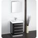 Latitude Run® Lidia 24" Single Sink Bathroom Vanity Set w/ Mirrored Medicine Cabinet Wood/Plastic in Black | 33.5 H x 23.37 W x 18.5 D in | Wayfair