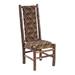 Fireside Lodge Leather Solid Wood Side Chair in Hickory Wood/Upholstered/Genuine Leather in Brown | 47 H x 20 W x 20 D in | Wayfair