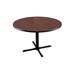 Holland Bar Stool 30" Pedestal Dining Table Wood/Metal in Black/Brown | 28.75 H x 30 W x 30 D in | Wayfair 211-3030BW36R