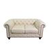 Westland and Birch Newbury 74" Rolled Arm Chesterfield Sofa Genuine Leather in Gray | 32 H x 74 W x 43 D in | Wayfair Newbury-L-7