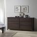 Grain Wood Furniture Shaker 6 Drawer 63.8" W Solid Wood Double Dresser Wood in Brown/Green | 32 H x 63.75 W x 18 D in | Wayfair SH0502