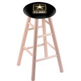 Holland Bar Stool Swivel 24" Bar Stool Wood/Plastic/Acrylic in Brown | 24 H x 18 W x 18 D in | Wayfair RC24MSNatArmy