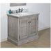 InFurniture 37" Single Bathroom Vanity Set Ceramic in Brown/Gray | 35 H x 37 W x 22.5 D in | Wayfair WK1936-G+CW 36 TOP