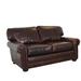 Westland and Birch Fenway Studio 70" Rolled Arm Loveseat Genuine Leather in Brown | 39 H x 70 W x 42 D in | Wayfair Fenway Studio-L-6