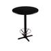 Holland Bar Stool Counter Height Pedestal Dining Table Wood/Metal in Black/Brown | 36 H x 30 W x 30 D in | Wayfair 211-2236BW30RFTRG