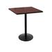 Holland Bar Stool Counter Height Pedestal Dining Table Wood/Metal in Black | 36 H x 30 W x 30 D in | Wayfair 214-2236BW30SQ