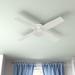 Hunter Fan 52" Dempsey 4-Blade Flush Mount Ceiling Fan w/ Remote Control in White | 8.53 H x 11 W x 11 D in | Wayfair 59248