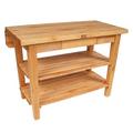 John Boos BoosBlock® Prep Table Wood in Red/Black/Brown | 35 H x 48 W x 38 D in | Wayfair KIB4838150-BN