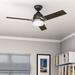 Hunter Fan 48" Leoni 3 - Blade Standard Ceiling Fan w/ Remote Control & Light Kit Included in Gray | 8.4 H x 8.85 W x 8.85 D in | Wayfair 59219