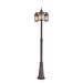 Latitude Run® Russell 3 -Light 89" H Hardwired Lamp Post (Full) Aluminium/Metal in Brown | 89 H x 19.75 W x 19.75 D in | Wayfair LATT1608 34934349