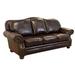 Canora Grey Somto 95" Genuine Leather Rolled Arm Sofa Genuine Leather in Brown | 42 H x 95 W x 41 D in | Wayfair 540CAA61781C4B4DB58C2679B778AE44