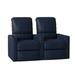 Latitude Run® Home Theater Row Seating (Row of 2), Leather in Blue | 42 H x 61 W x 39 D in | Wayfair LTTN3389 45520637