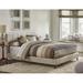 Latitude Run® Chad Upholstered Platform Bed Metal/Polyester in Gray/White/Brown | 41.5 H x 83.25 W x 85 D in | Wayfair LATR3389 32536767