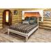 Loon Peak® Montana Collection Pine Platform Bed Wood in Gray/White | 47 H x 46 W x 81 D in | Wayfair LNPK7575 39269641