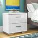 Lark Manor™ Everhart 2 -Drawer Nightstand in White Wood in Brown/Gray/White | 23 H x 23 W x 15 D in | Wayfair LRUN5533 39484451