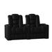 Latitude Run® Home Theater Row Seating (Row of 2) Microfiber/Microsuede in Black | 43 H x 73 W x 42 D in | Wayfair LTTN3412 44426595