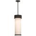 Meyda Lighting Cilindro Corrugated 1 - Light Single Cylinder Pendant Glass in Brown/White | 39.5 H x 8 W x 8 D in | Wayfair 149256