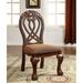 Hokku Designs Dolores Queen Anne Back Side Chair Plastic/Acrylic/Upholstered in Brown | 45.5 H x 22 W x 26 D in | Wayfair JEG-4297DI-TD