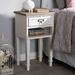 August Grove® Bitsy 1 Drawer Nightstand Wood in Brown/White | 25.59 H x 15.75 W x 11.81 D in | Wayfair 20CD42E2553D498FBB2CAC2FE41A69BA