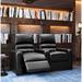 Latitude Run® LED Home Theater Row Seating (Row of 2) Microfiber/Microsuede in Black | 43.5 H x 73 W x 38 D in | Wayfair LTTN3406 44426395