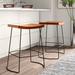 17 Stories Gernold Solid Wood Bar & Counter Stool Wood/Metal in Brown | 25 H x 17.88 D in | Wayfair 3C164BFF10764DD7979E973D487CBBA2