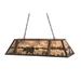 Meyda Lighting Old Forge 9-Light Pool Table Linear Pendant in Brown/Gray | 22 H x 60 W x 17 D in | Wayfair 51512