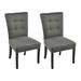 Latitude Run® Deann Tufted Side Chair Upholstered/Fabric in Gray | 39 H x 21 W x 24.5 D in | Wayfair LTRN1268 27729443