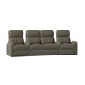 Latitude Run® Tufted Home Theater Row Seating (Row of 4) Microfiber/Microsuede in Gray | 43 H x 124 W x 43 D in | Wayfair LTTN3399 44426110