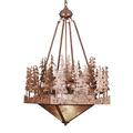 Loon Peak® Chizu 2 - Light Statement Linear Pendant, Copper in Brown | 30 H x 16 W x 16 D in | Wayfair DD0213377AE3411BA5AFD6DA257F54EE