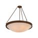 Meyda Lighting Dionne 6-Light Single Bowl Pendant in Brown/White | 30.5 H x 31 W x 31 D in | Wayfair 127660