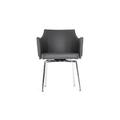 Wade Logan® Oman Arm Chair in Chrome Faux Leather/Upholstered in Gray | 32 H x 23 W x 29 D in | Wayfair ORNE1056 41502500