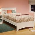 South Shore Libra Twin Platform Bed Wood in White | 36.25 H x 45 W x 79 D in | Wayfair 3860189